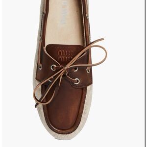 Brand New Miu Miu Boat Shoes – Full Set (Box, Tags, Dust Bag) – Size 7